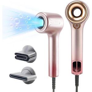 Ionic Hair Dryer,110000 RPM Professional Hair Dryer,1500W Hair Blow Dryer, Pink